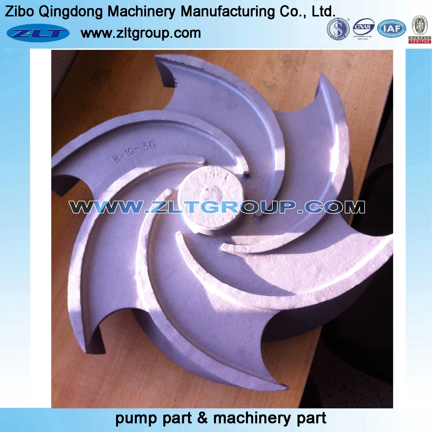 ANSI Process Centrifugal Replacements Pump Impeller 8X10-13 for Sale in Titanium/Stainless Steel 304/CD4/316ss