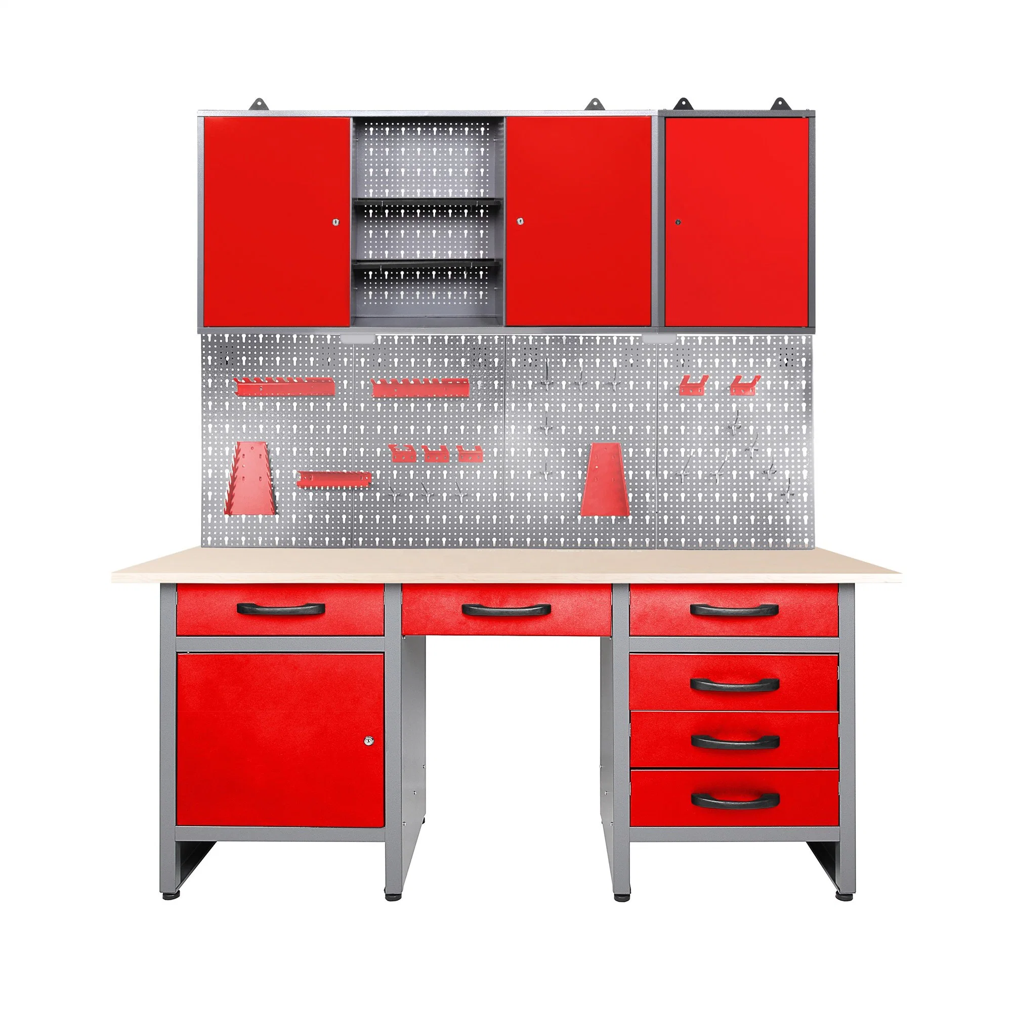 Customized Metal Garage Storage Cabinet Heaver Duty Workbench with Drawer