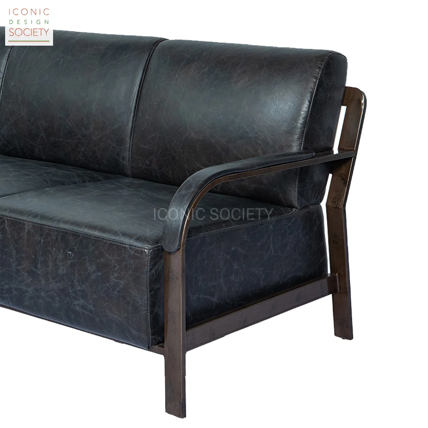 Living Room Furniture Hotel Frame Iron Frame Leisure Couch Sets Velvet Fabric Genuine Leather Sofa Set Home Furniture