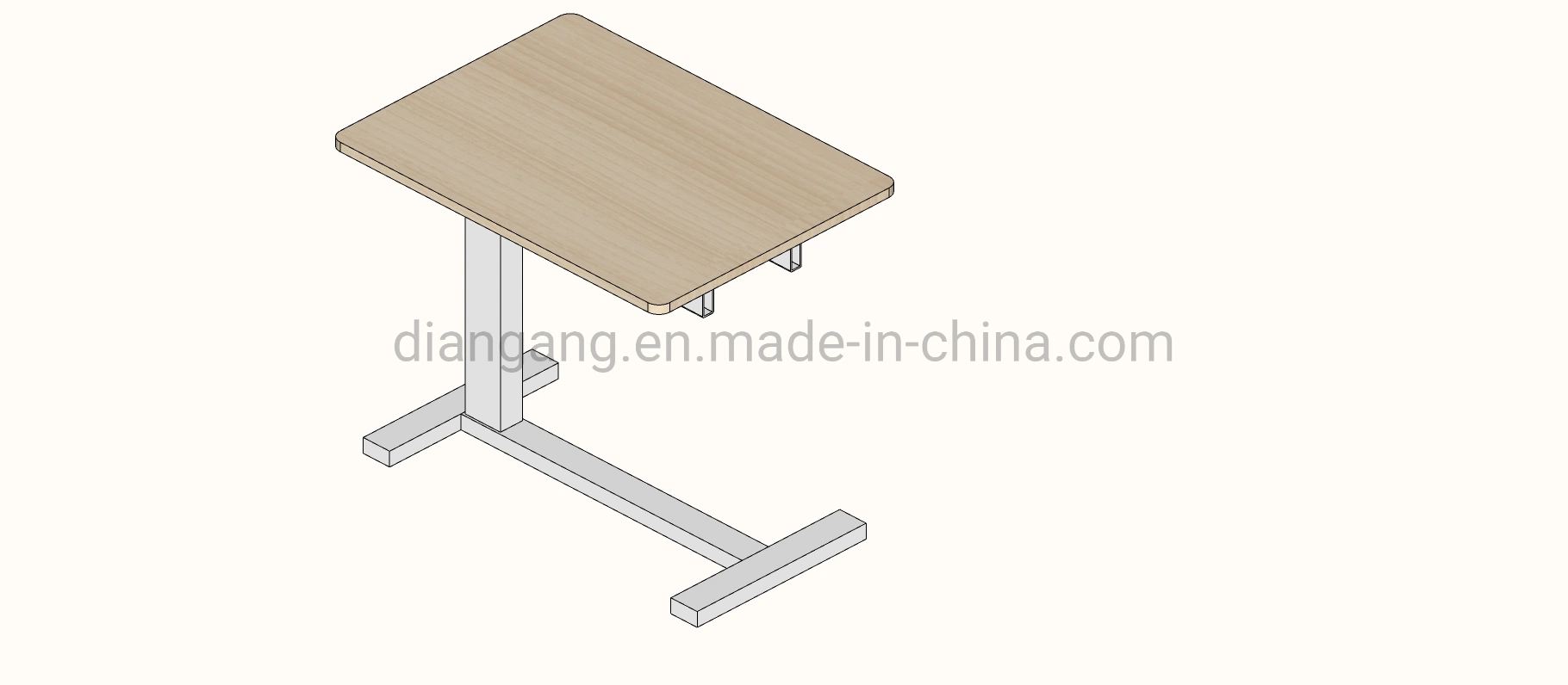 Modern Single Column with Universal Wheels Stand Height Adjustable Lifting Rising Training Speech Lecture Table Desk