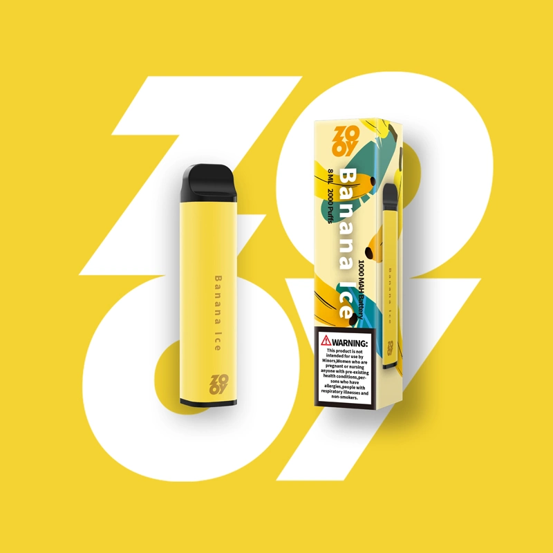 Zooy 2000 puffs jetable Vape Pen propre logo E cigarette Sans nicotine avec batterie 950mAh, barre de savon à gros prérempli de 10 ml Cartouche de capsule à dosette Vapor 5