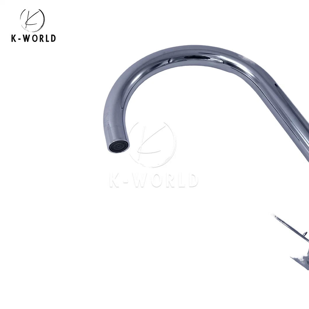 K-World Minimalism Chrome Kitchen Faucet Tap Manufacturers Wholesale/Supplier 5 Hole Kitchen Faucet China Safe and Reliable One Hole Wall Mounter Kitchen Faucet