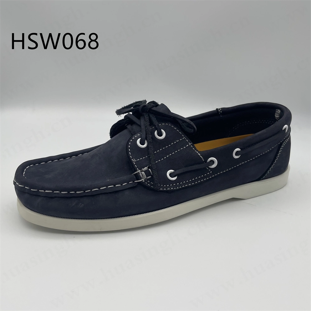 Gww, Australia Market Popular Handmade Full Leather Penny Shoe Anti-Skid Rubber Outsole Red Brown Boat Shoe for Driver Hsw069