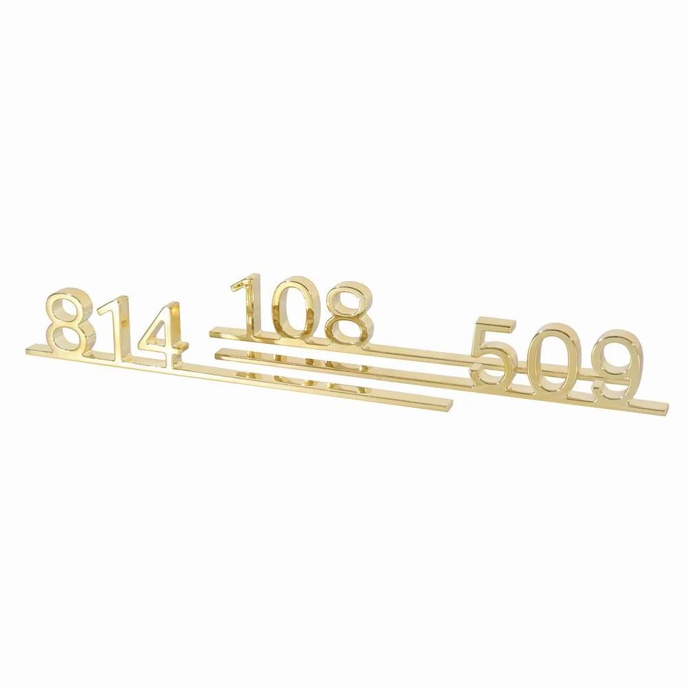 Custom Wall Mounted Electroplate 304 Stainless Steel 3D House Numbers