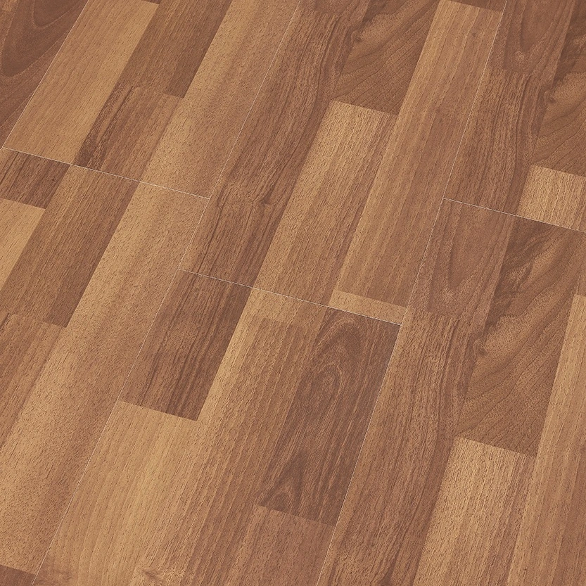 E1 AC3 de 8,3 mm de madera laminada de parquet de roble con ranuras en U de nogal Pisos laminados de vinilo