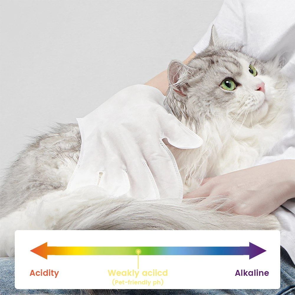 Plant Extracts Essence of Cats and Dogs Water-Free Cleaning Pet Gloves Wipes