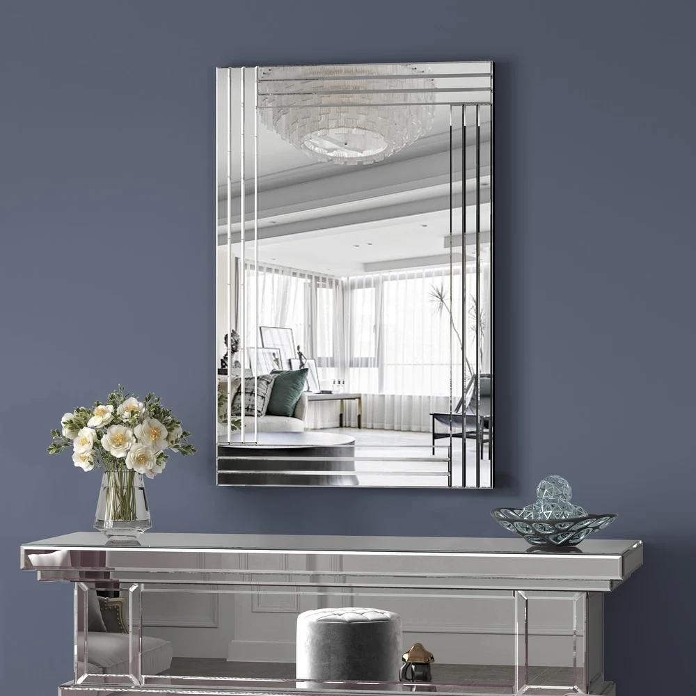 Modern Sliver Rectangle Decorative Wall Mirror