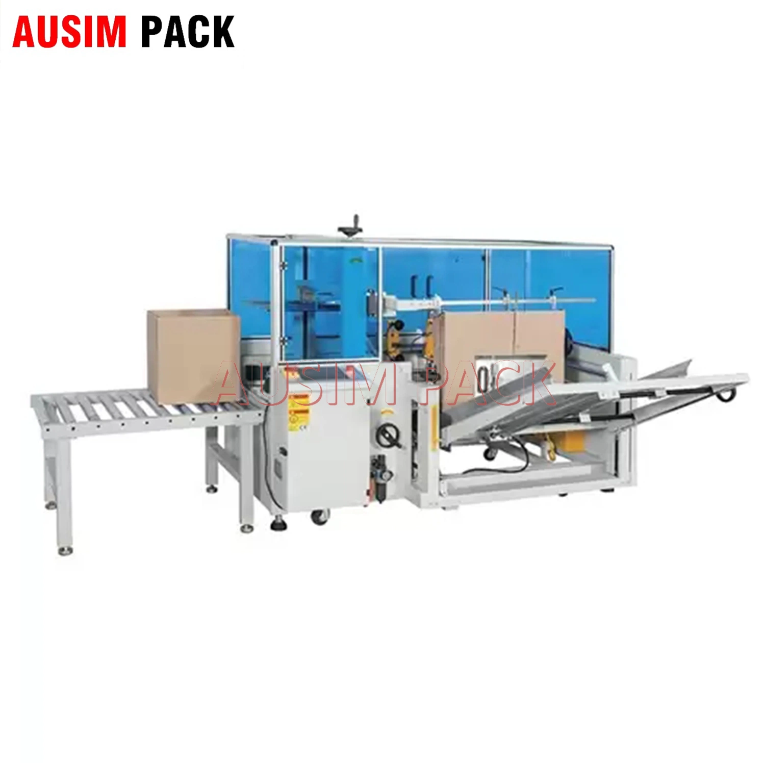 Assembly Line: Carton Erector Machine, Carton Top Sealing Machine, Strapping Machine