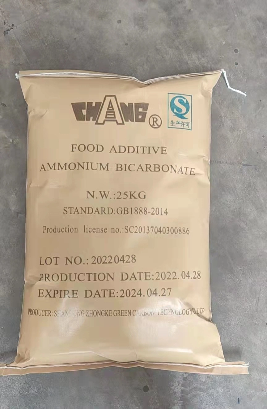 Ammonium Bicarbonate Food Additive/Industry 99% Min Plastic Woven Bags Inner Plastic Bags with Net Weight 25kgs