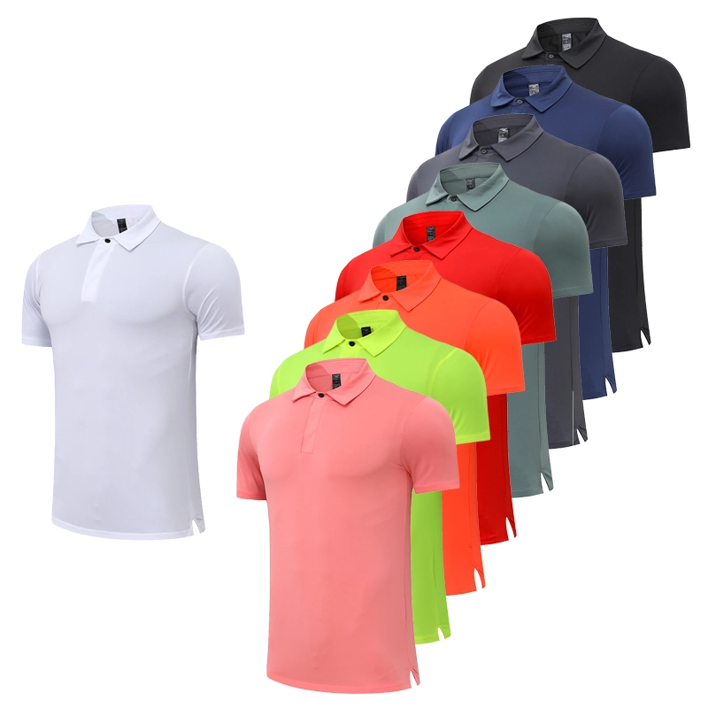 Poloshirt Gym Wear Men Company Uniform Einfarbiges T-Shirt Personalisiertes Logo Herren Sport Golf Polo T-Shirt