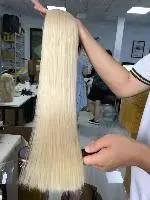 Alignement de la cuticule des prix de gros de matières Remy chinois Cheveux humains en vrac de la Double appelée