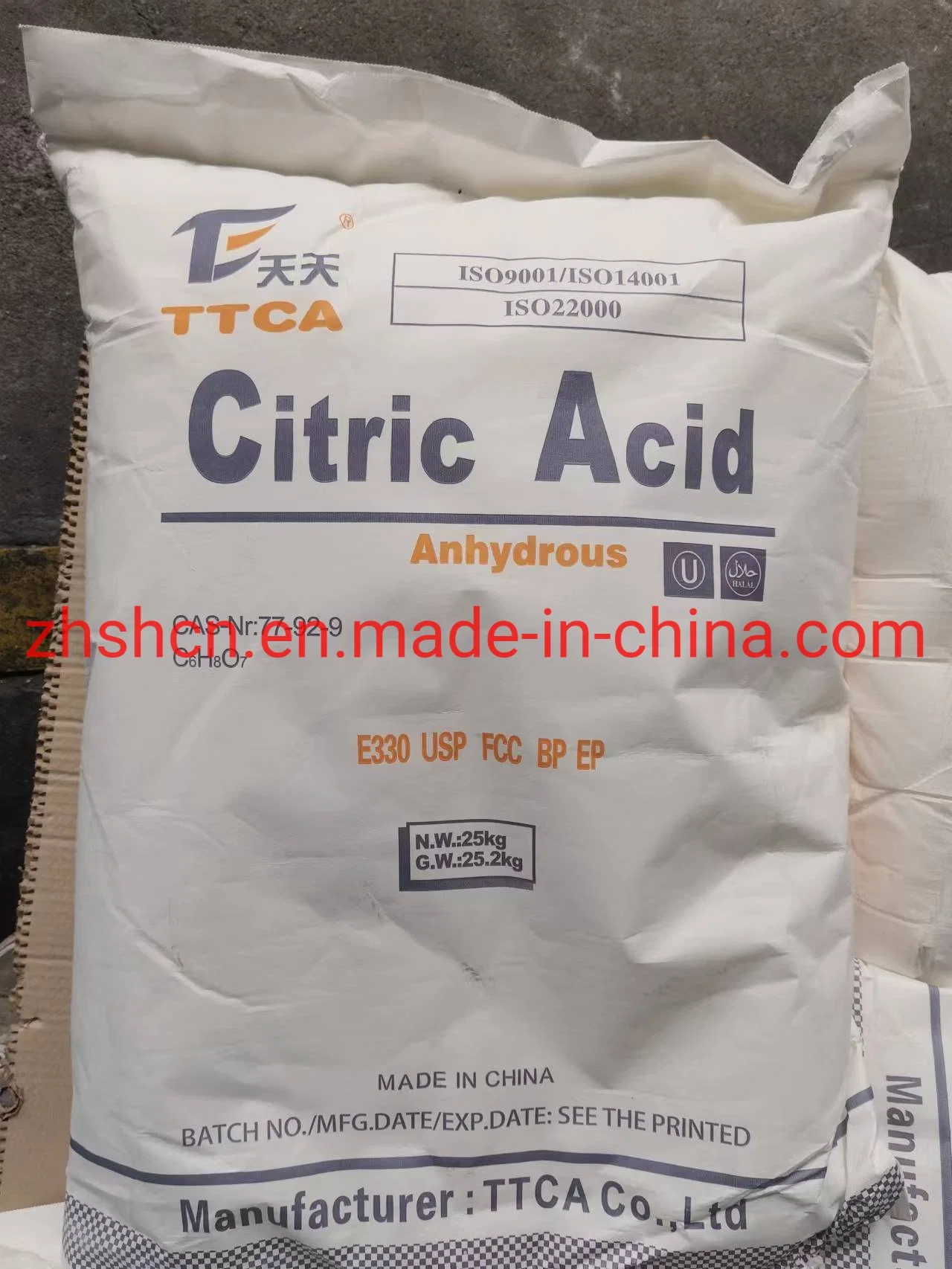 Sunway Supply Ensign TCCA Food Grade Citric Acid Monohydrate Anhydrous White Crystal Citric Mono Price