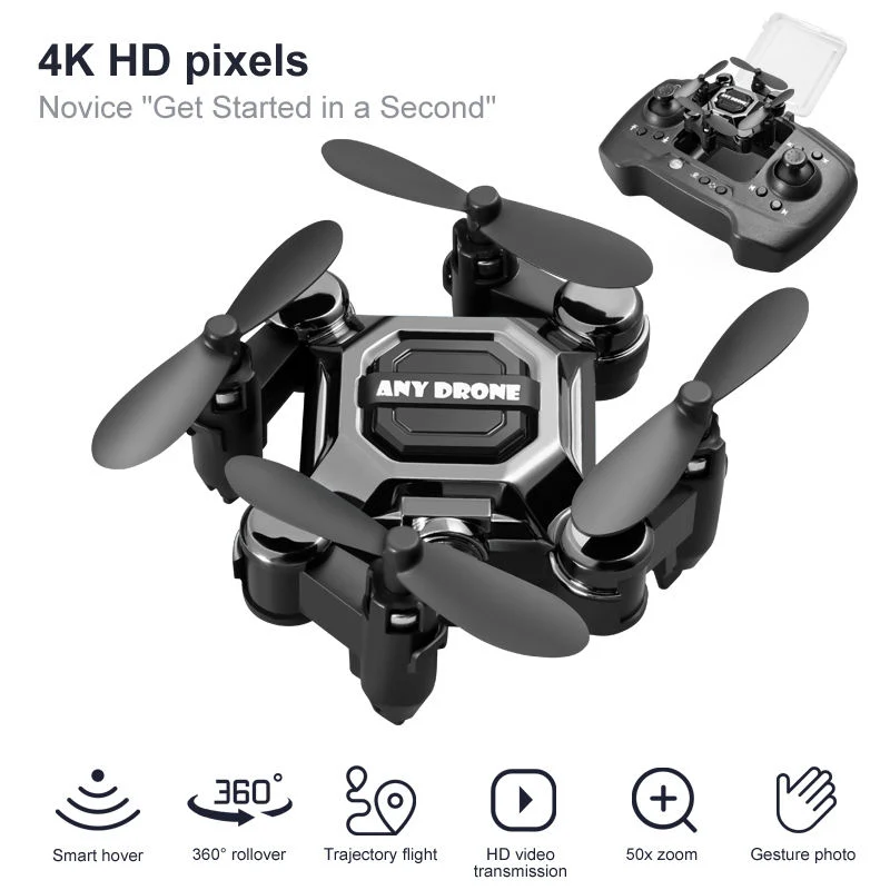 High-Definition Rotating Remote Control Folding Mini Drones Outdoor Aerial Uav