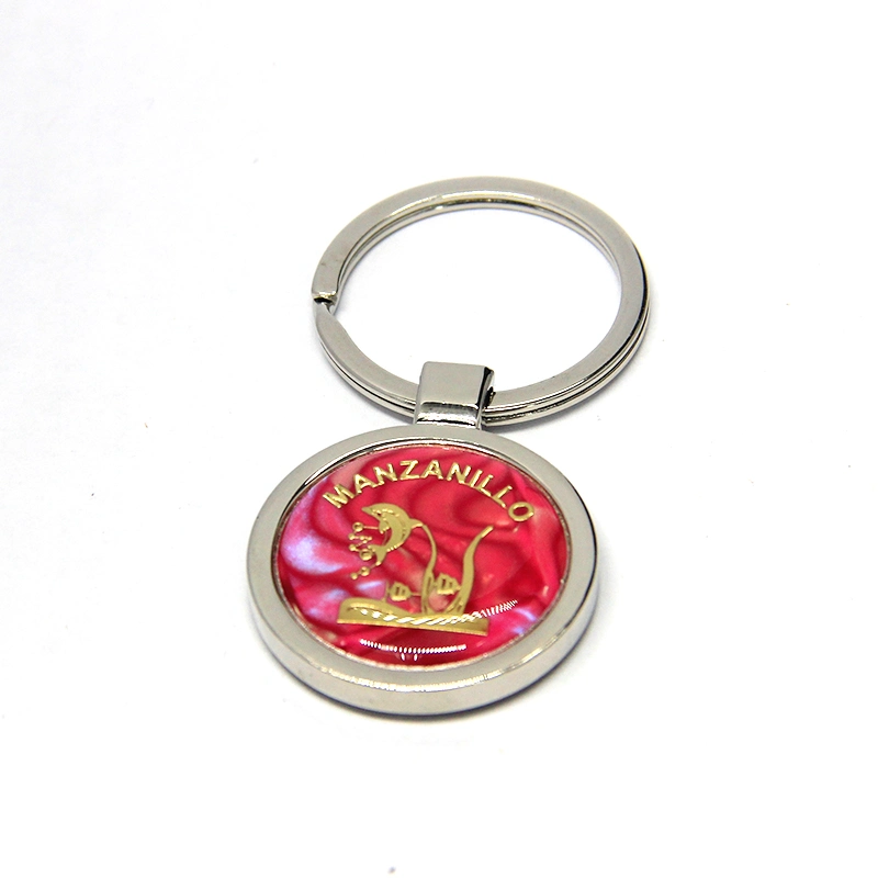 Wholesale/Supplier Custom Cheap Round Shape Keyring with Epoxy