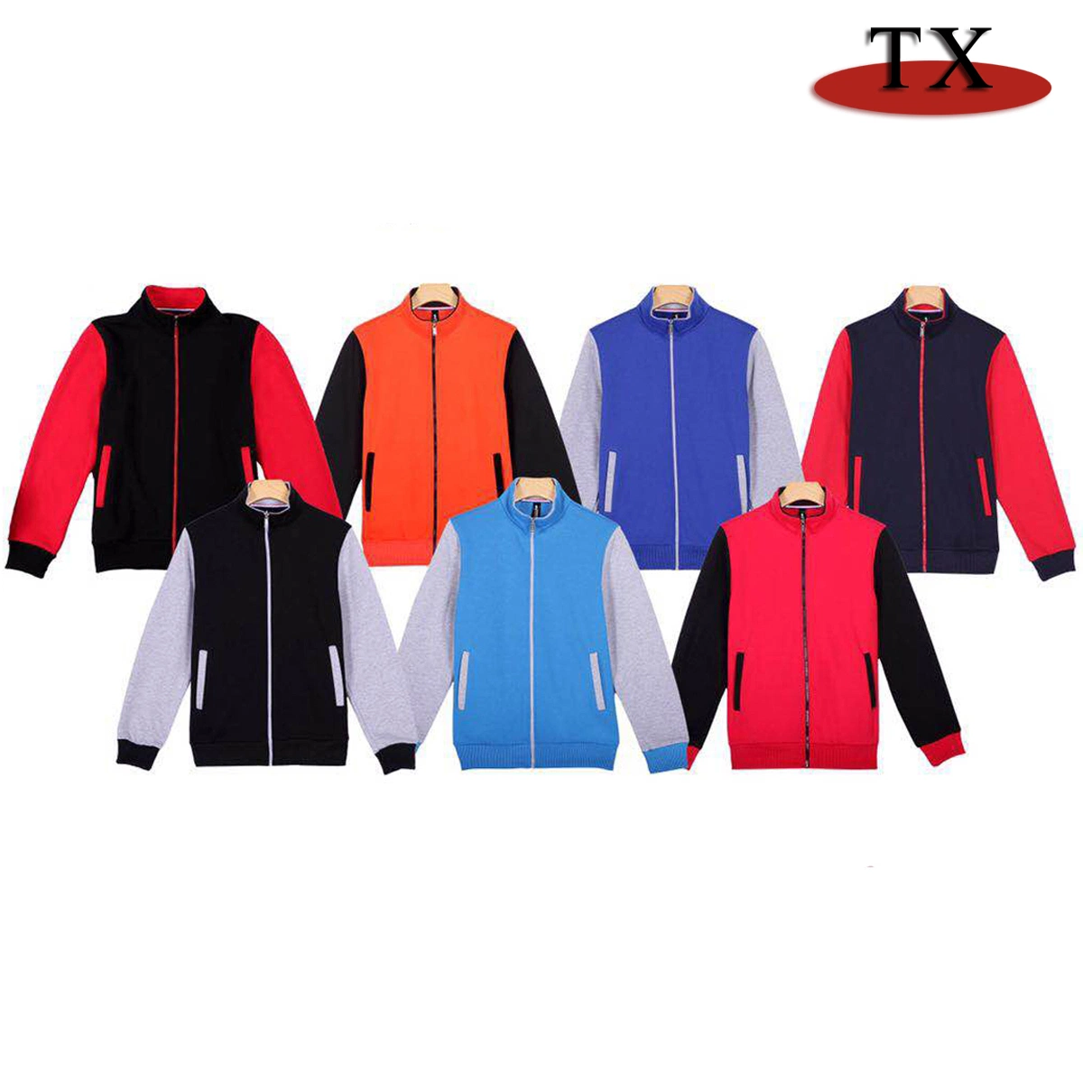 100% Cotton Sports Wear Sweater Clothing for Fleece Fabric Hooded Woolen Varsity Jackets with OEM Service