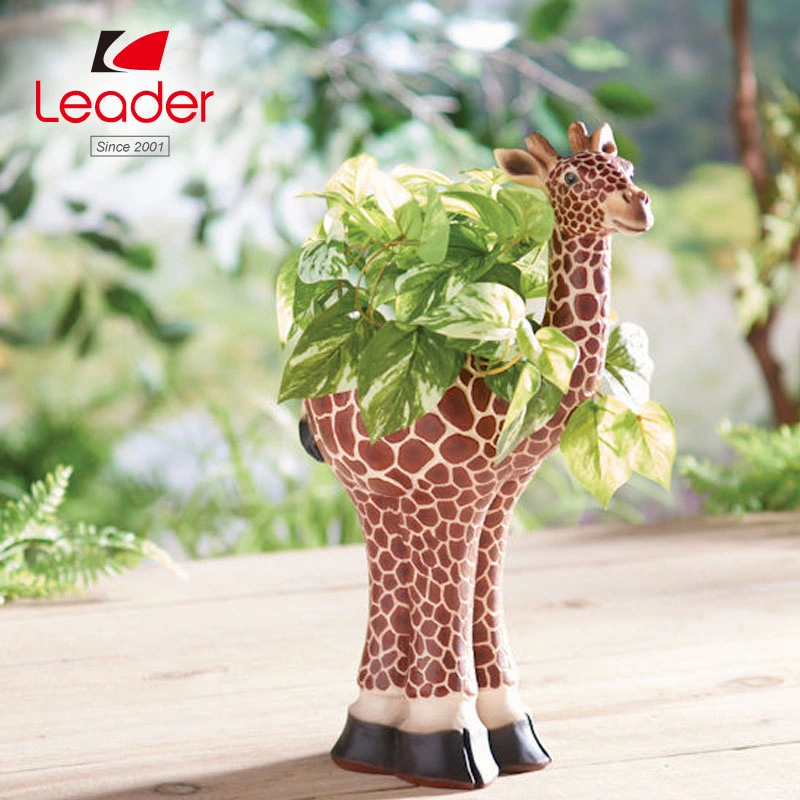 Cute Elephant Flower Pot, Resin Animal Shaped Planter for Home and Garden Decor