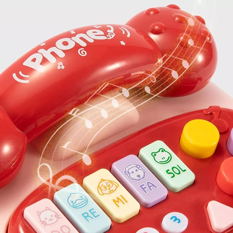 Early Learning Whack a Mole Electric Piano Simulation Pull Drag Line Telephone Car Funny Music Light Baby Telephone Toy