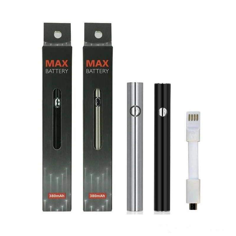 Prix de gros Préchauffage Batterie de stylo Vape 510 Filetage 350mAh 380mAh 900mAh 1100mAh Max Batterie avec Chargeur USB