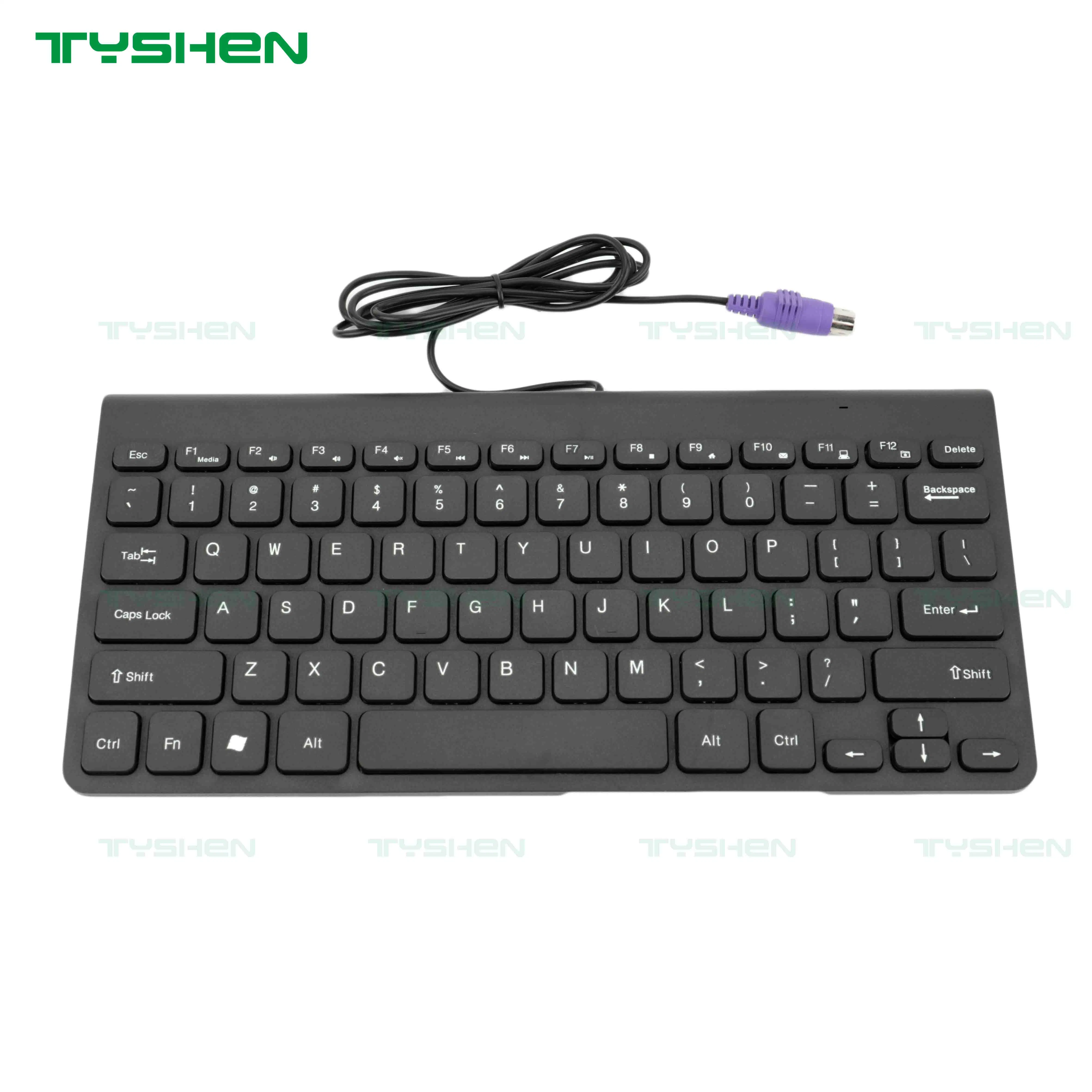 Computer Keyboard USB or PS2 Port Slim Mini Keyboard of 78 Keys