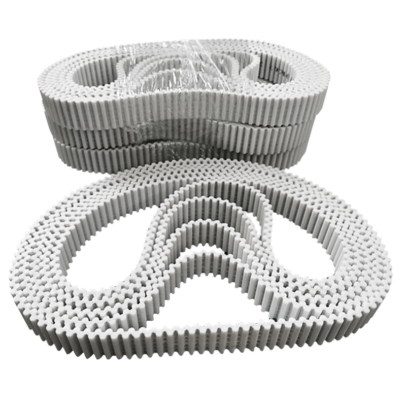 Htd D8m Double-Side Tooth White PU Timing Belt for Power Transmission