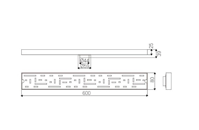 China Supply Metal Long Bathroom Drain Channel Linear Shower Drain