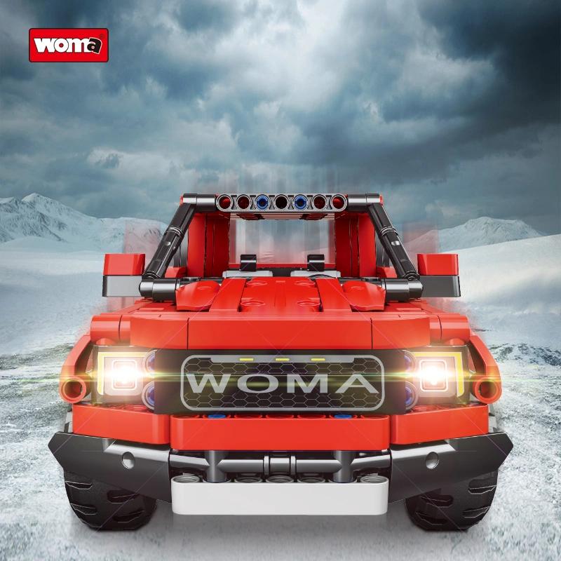 Woma Toys تصميم جذاب تربوية فورد F150 تراجع سيارة الأطفال مبنى السيارات حجارة مبنى مبنى مبنى سيارة لعبة بناء لعبة