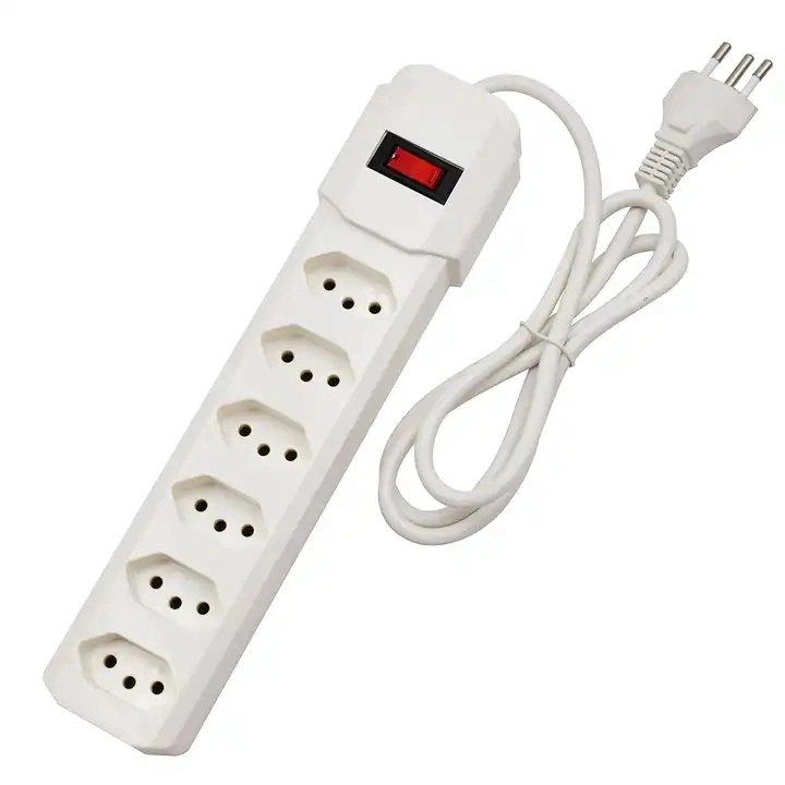 Brazil Standard Power Strip 6 Outlets with Individual Switch Extension Electric Socket