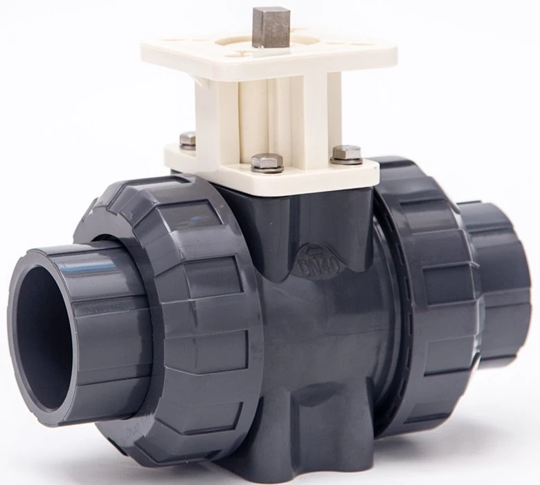 High quality/High cost performance UPVC Two Way Ball Valve Body Part PVC True Union Flange Ball Valve Plastic Manual Handle Control Ball Valve PVC 2 Two Way Flanged Ball Valve