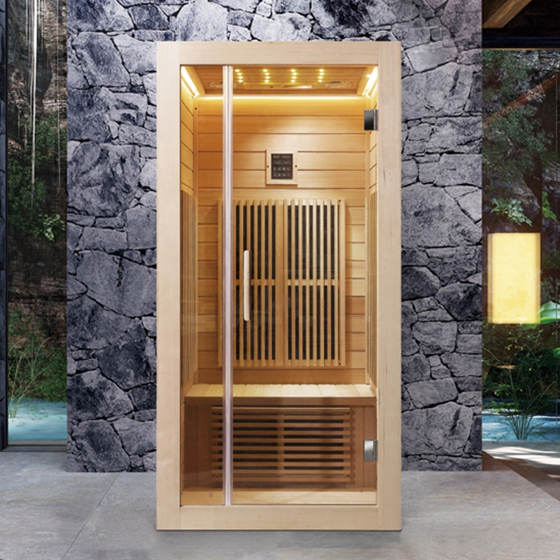 Luxury Hemlock Wood Computer Control Steam Shower Room Steam Sauna Room 1-2 Person Solid Sauna