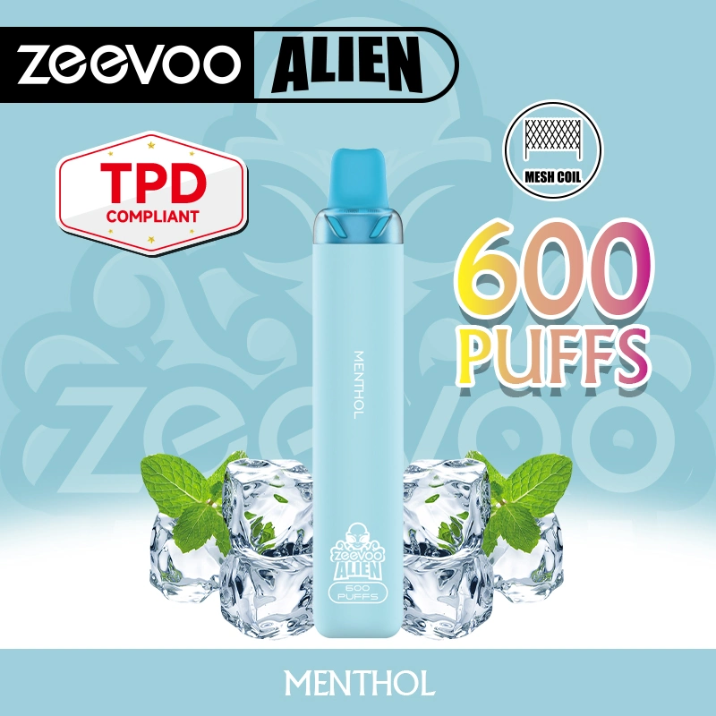 Europa mais recente Design Zeevoo Alien descartável Vape e cigarro 600 Puffs Pod com TPD &amp; UFI