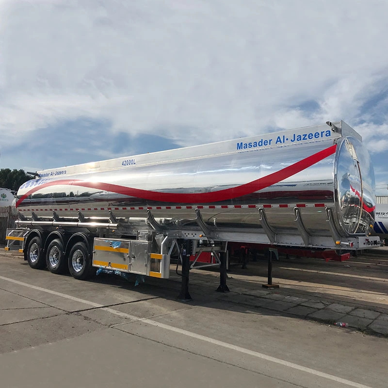 Aluminiumlegierung Kraftstoff Rohöl Benzin Zement Asphalt Bitumenwasser Milch Diesel Cnglng Carboon Stahl Benzin Essbare Silo Liquid Tanker Tank Semi Trailer zum Verkauf