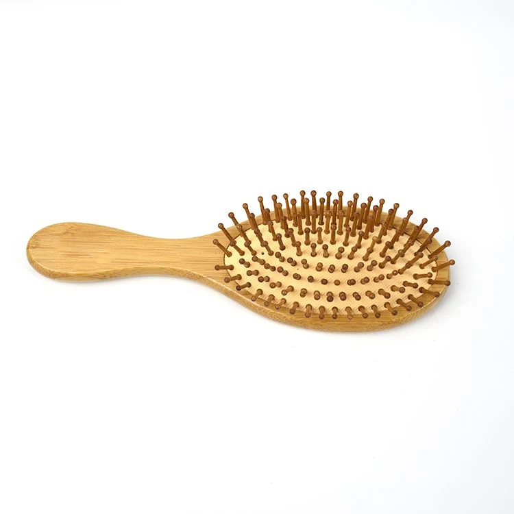 Brosse de massage coussin en bois naturel la réduction de la rupture de cheveux