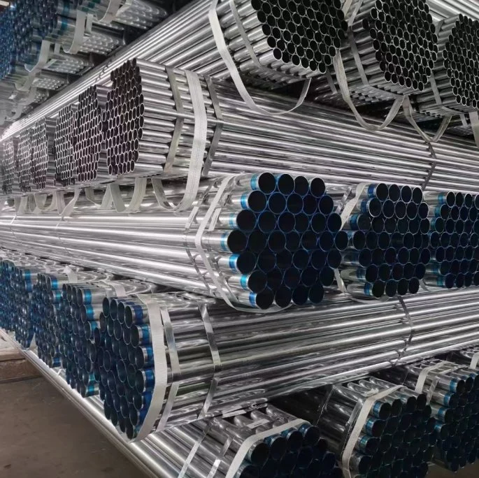 ASTM A53 A106 tubo de acero galvanizado ERW soldado al carbono hueco Sección Gi tuberías para aplicaciones estructurales