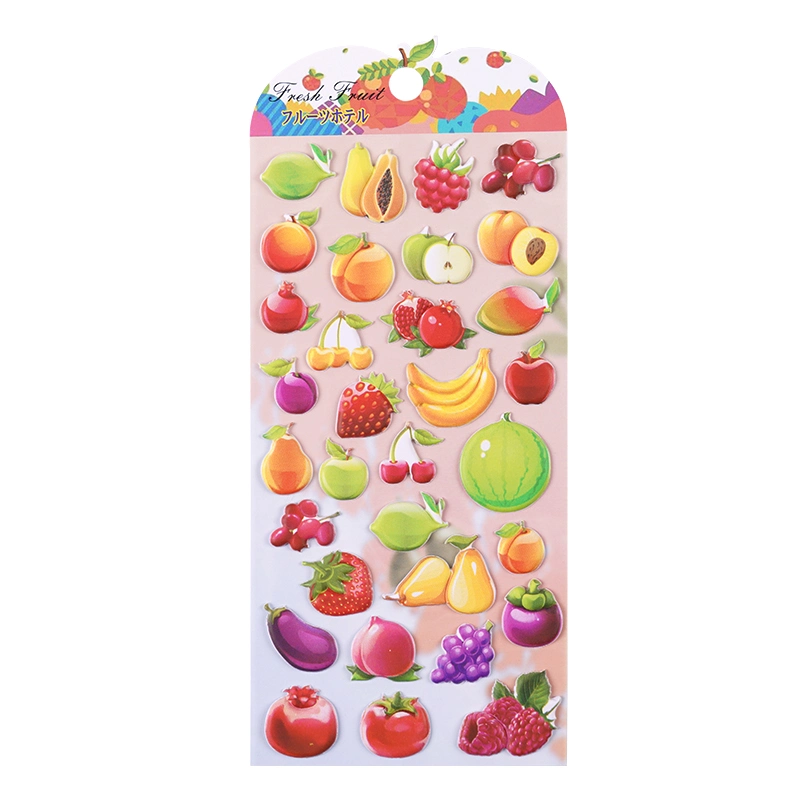Foam Sticker of Adhesive PVC Fruit Vinyl Label Paper Tag Promotion Gift