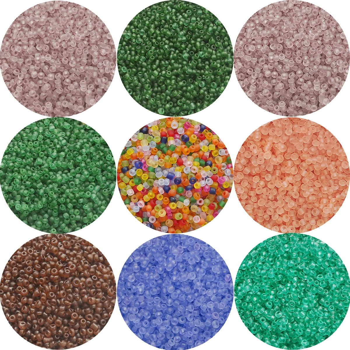 Commerce de gros rond 2mm couleur verre perles de semences pour manuel de bricolage