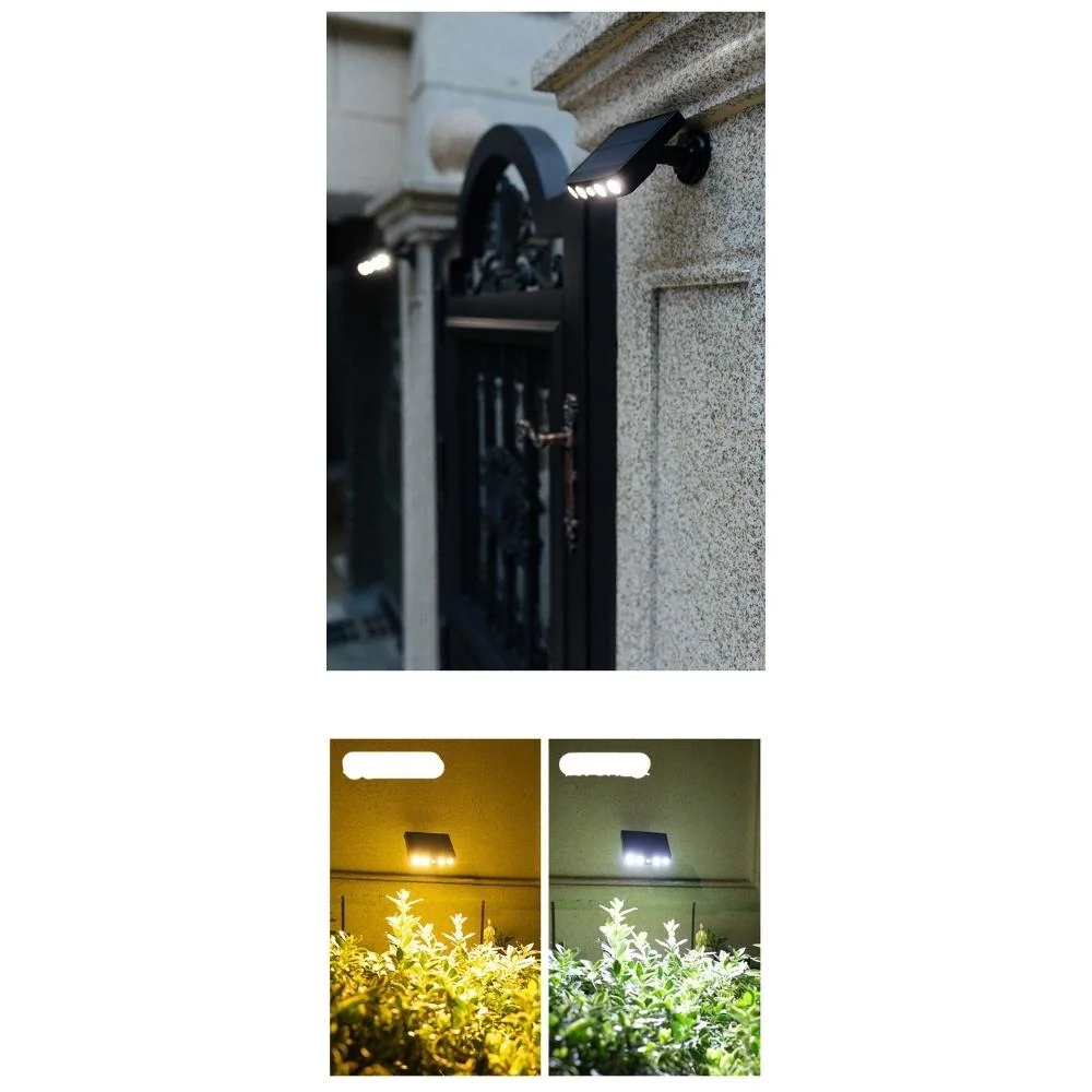 Solar LED Light High Brightness Rotatable Outdoor Security Street Lamp for Courtyard Garage Terrace Fence Wyz19207