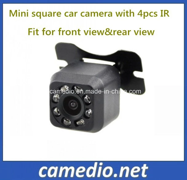 Mini Suqre Night Vision Car Camera with 8PCS IR LED Rearview&Front View