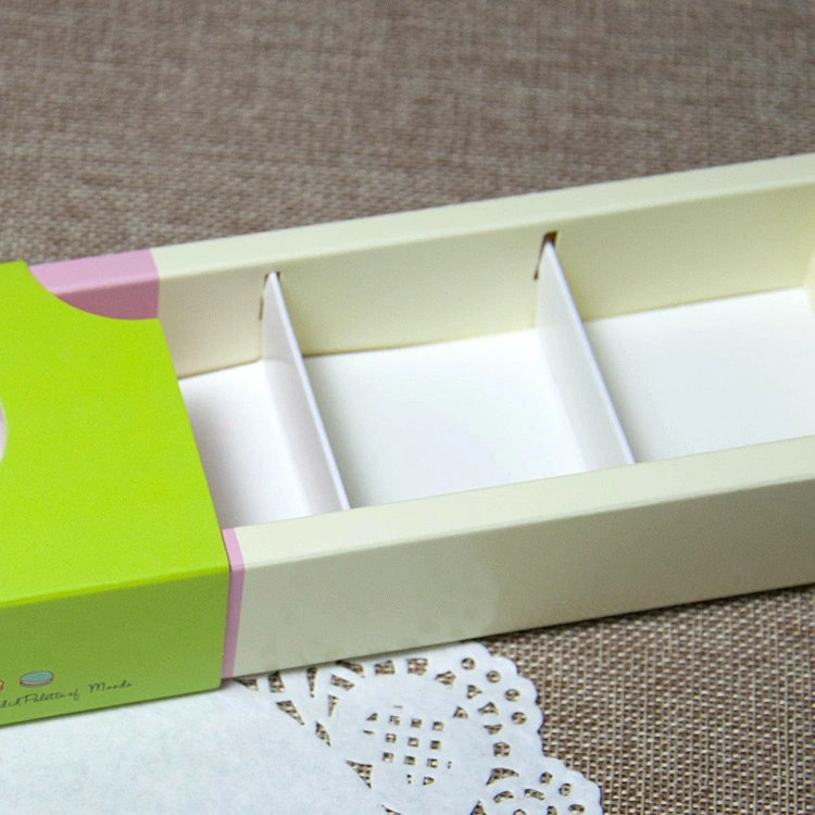 Customized Brownie Macaroon Pastry Paper Packaging Box