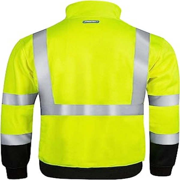 Jorestech Pullover una alta visibilidad 1/4 cremallera 100% poliéster de color amarillo ANSI