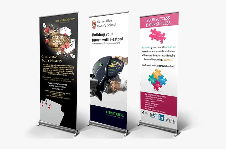 Luxus Custom doppelseitige Banner Stand Einziehbare Roll-up-Banner Standdisplay