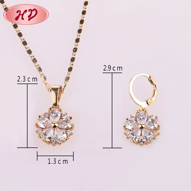 18K 14K Gold Jewellery Lady Model Dubai Wholesale/Supplier Women Jewelry Set