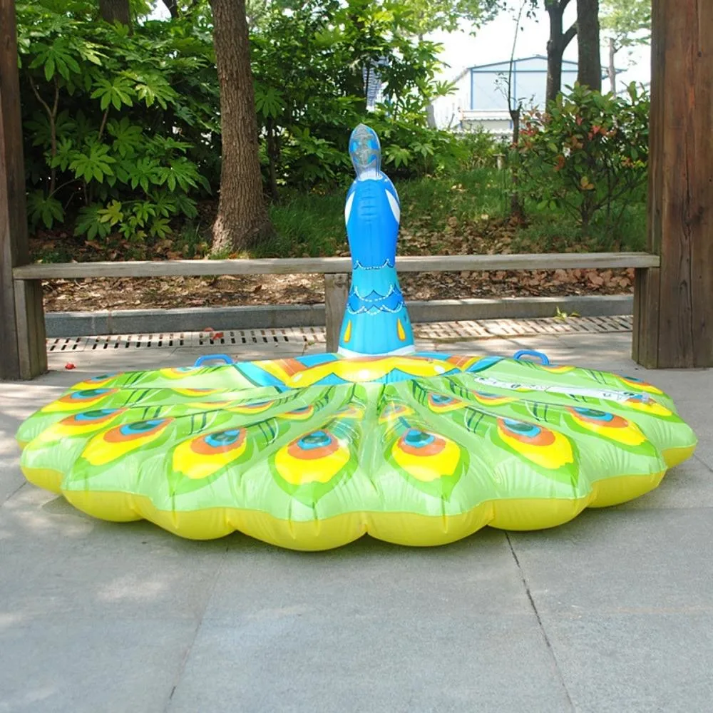 Swimming Pool Float Peacock Shaped Inflatable Fun Beach Floaties Swim Party Toys Floating Raft PVC Pool Lounger Beach Toy Wyz22003