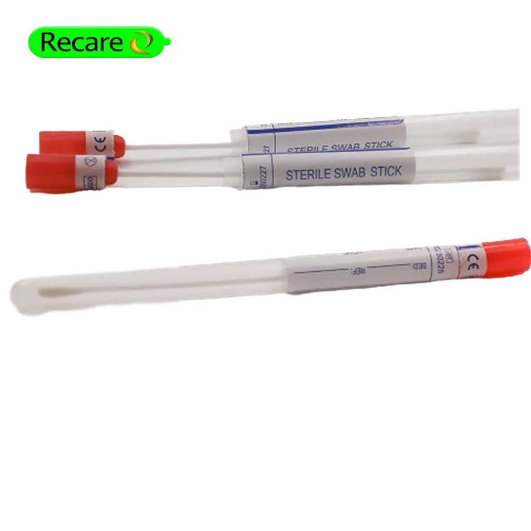 swab culture tube disposable sterile Nylon Fiber head on sale good quality