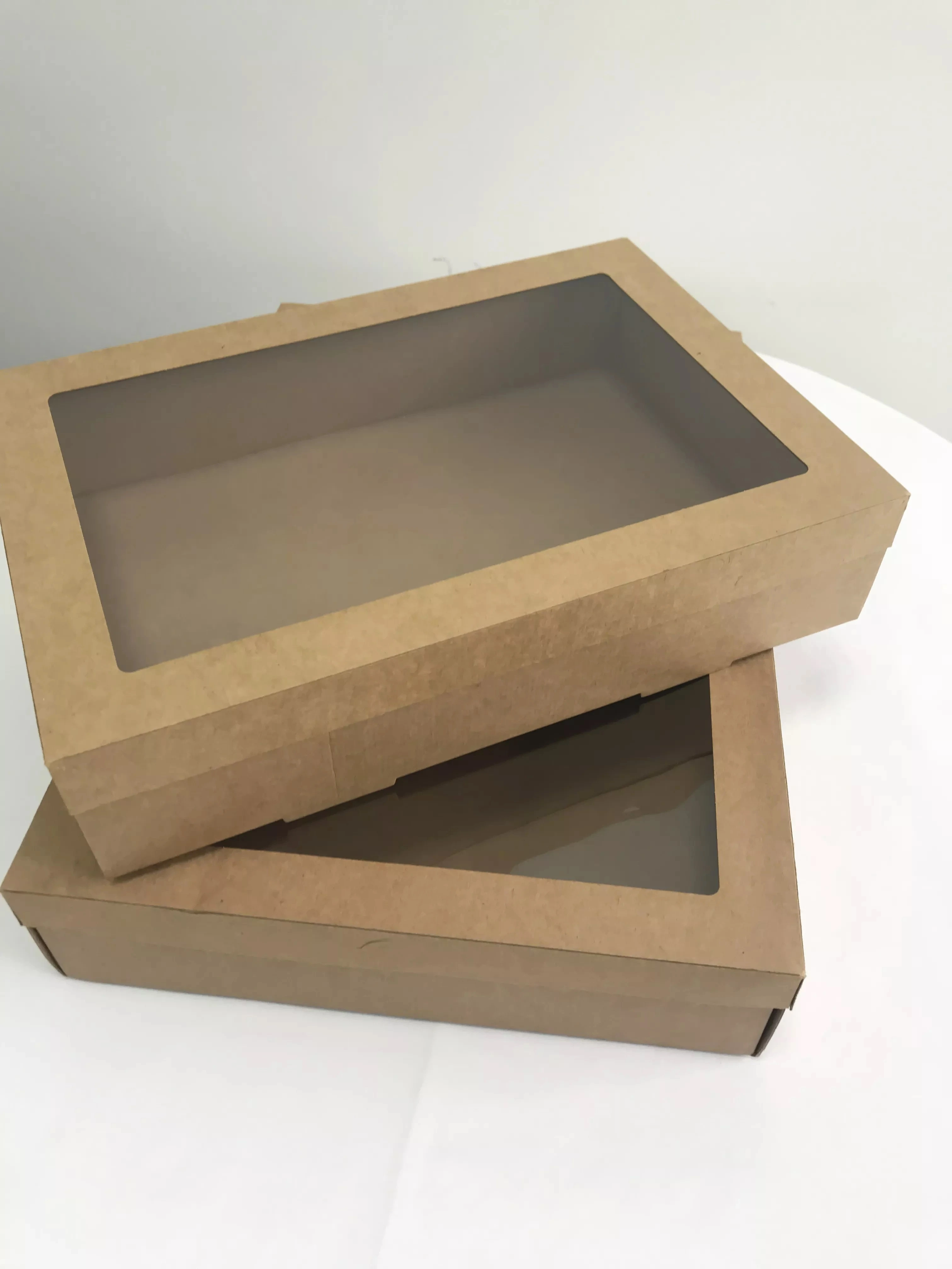 Custom Size Grazing Box Desserts Bakery Box Large Picnic Takeout Sandwich Food Packing Kraft Gift Box with Clear Window