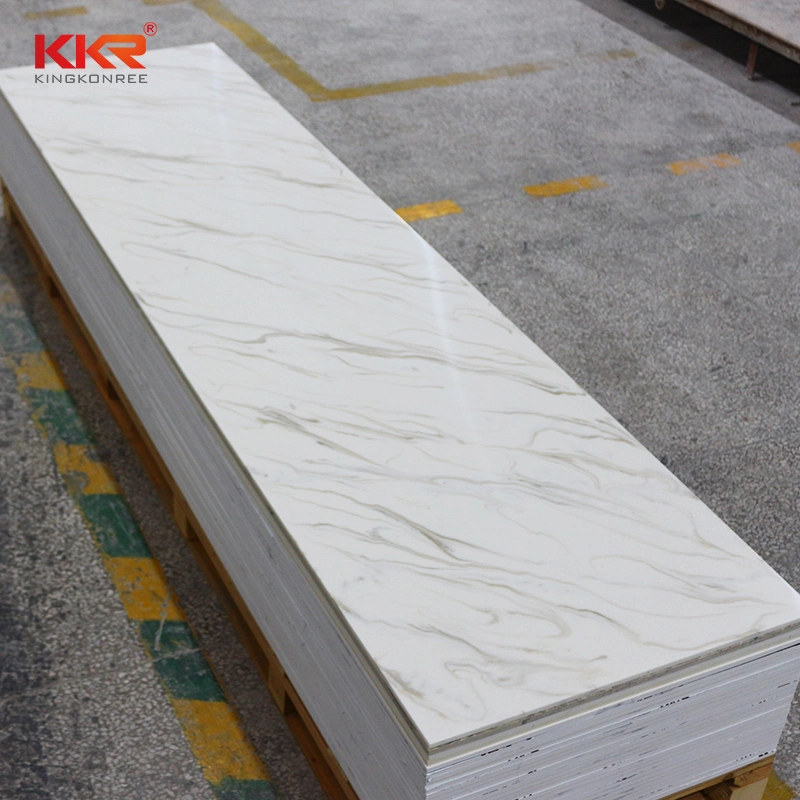 Artificial Stone Textured Marble Color Solid Surface Panels Wall Cladding