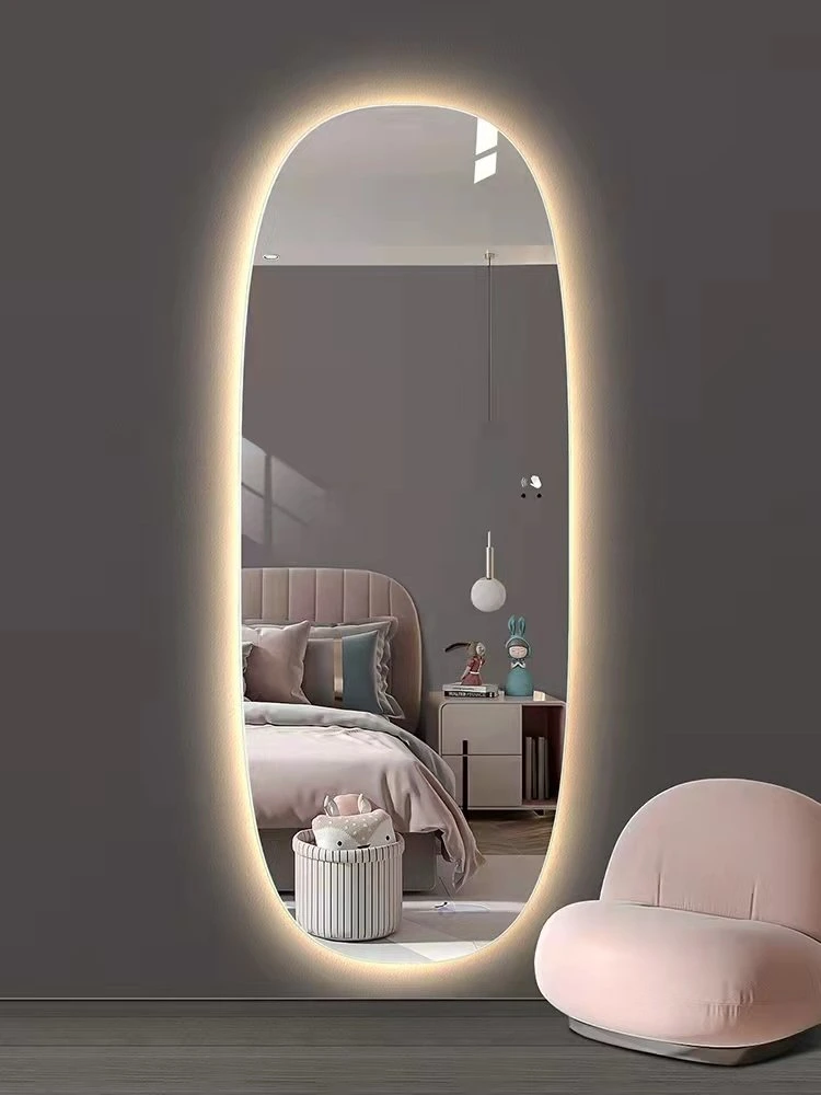 Accesorios de baño/baño espejos View Larger Imageadd Comparesharerectangle a gran Oro Negro Aluminio LED Habitación de hotel de la pared del cuerpo de longitud completa Fram