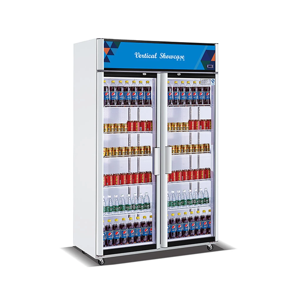 600L Commercial Supermarket Refrigerator Beer Pepsi Beverage Display Chiller