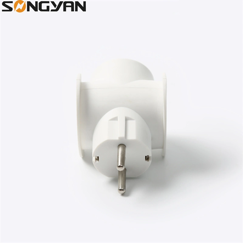 Europe Multi Plug T-Shaped Travel Power Conversion Socket Adapter