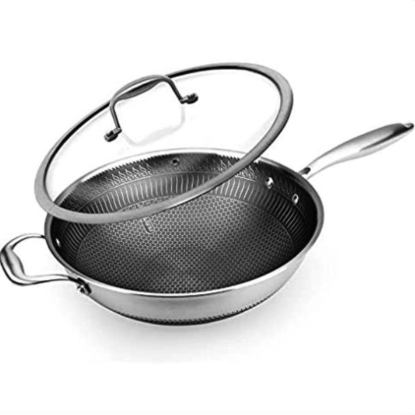 Hotel Kitchen Cooking Anti-Rust Light Cast Iron Stir Frying Wok