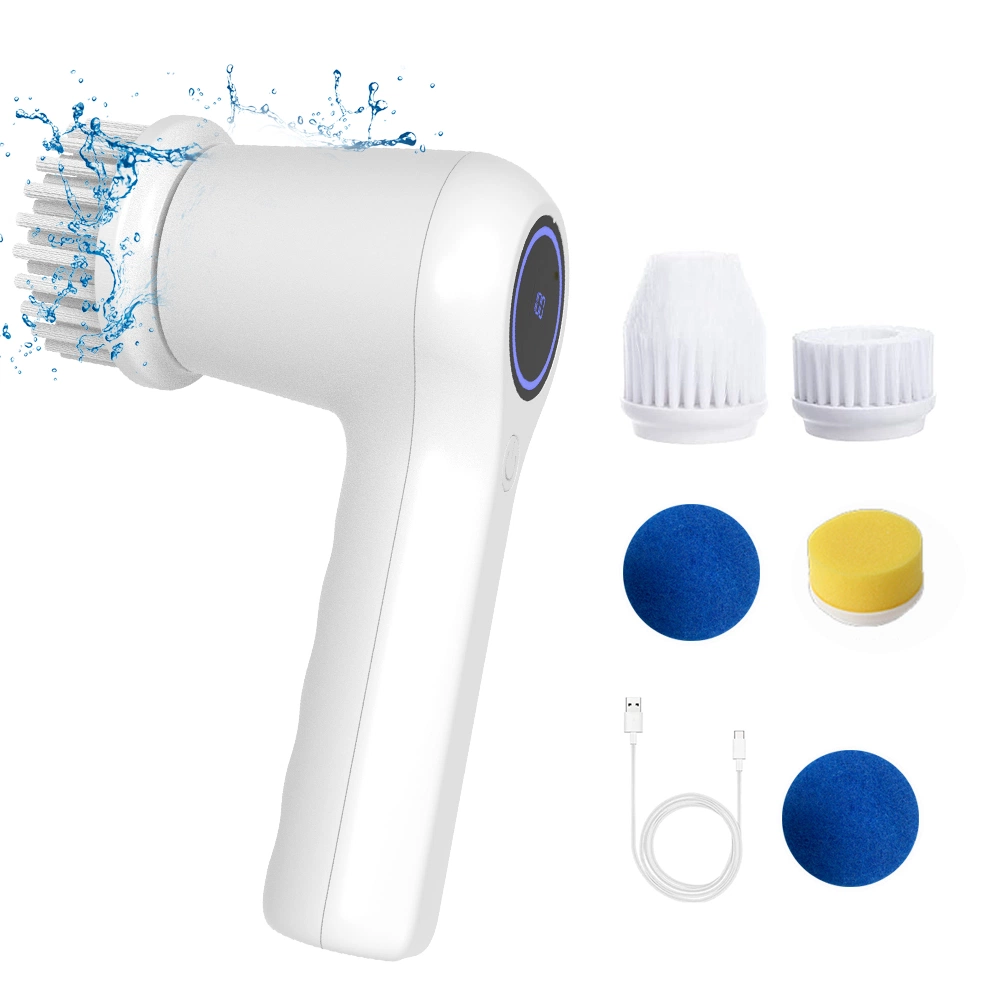 Electric Spin Scrubber Rechargeable Bathroom Scrubber Cordless Shower Scrubber Cleaning Brush